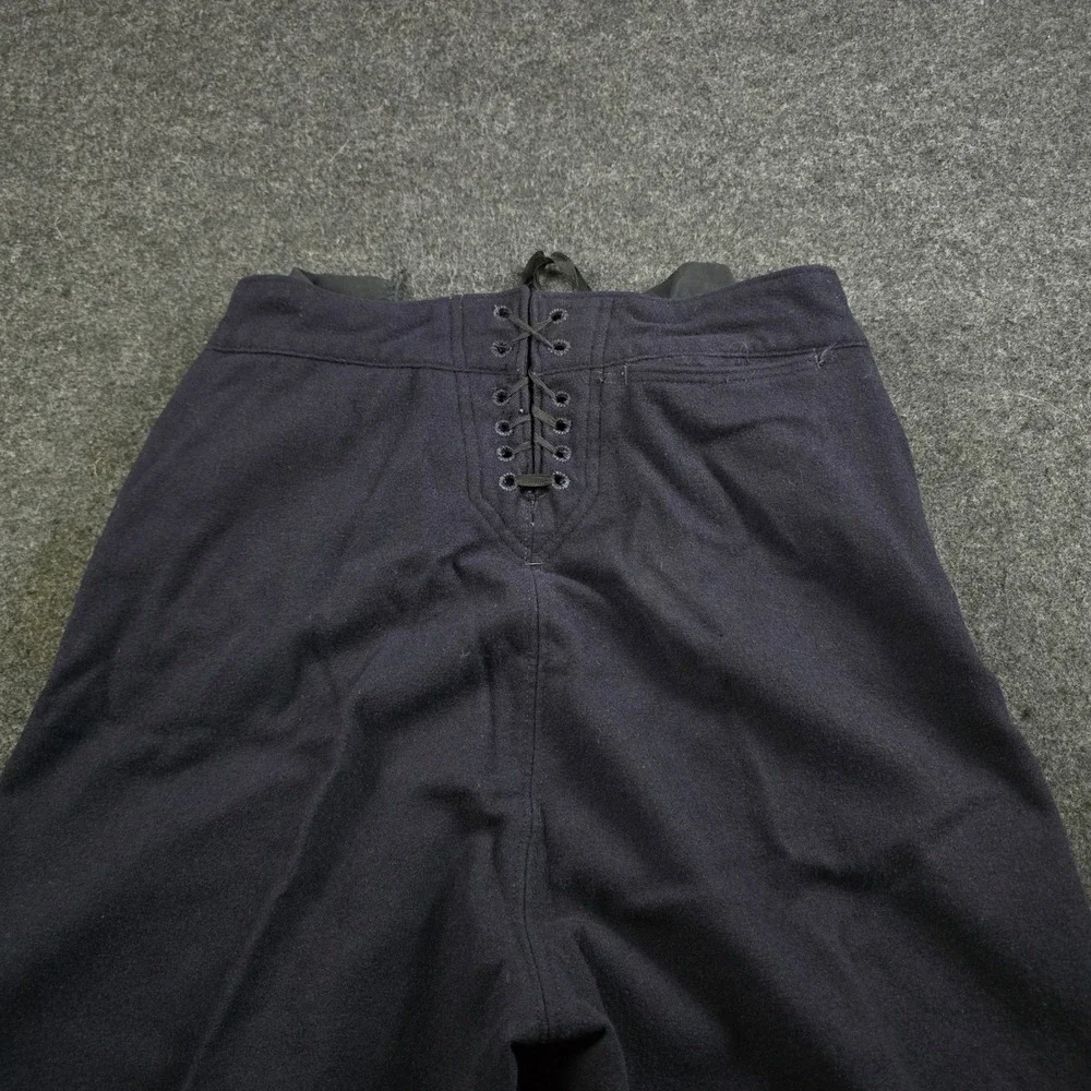 Vtg 60s US Navy Bell Bottom Pants Wool Sailor Blue Cracker Jack (Fits 28x29)
